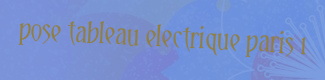 Pose Tableau electrique Paris 1